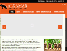 Tablet Screenshot of aldamargermanshepherds.com